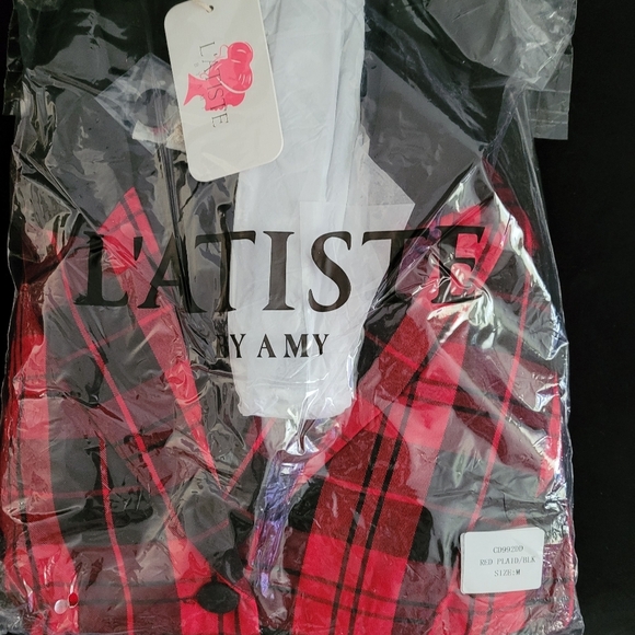 Women's Long Sleeve Button Up Plaid Belted Mini Dress - Picture 7 of 7